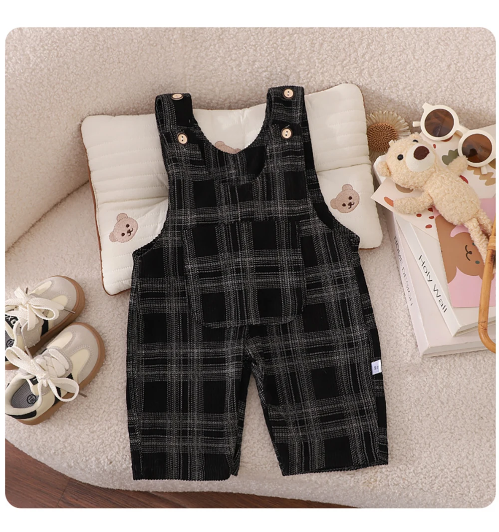 Herbst-Babyhosen 0M-3T, Overall aus Cord, 4 Farben, Jungenhosen, lockere Passform, Blumenmuster, Baby-Jungenhosen – Detail 10