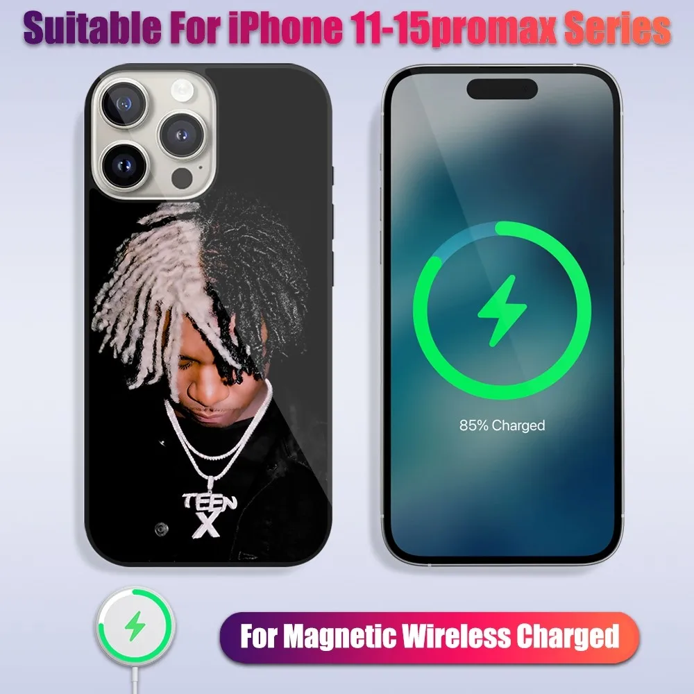 Rapper Ken Carson A Great Chaos Phone Case For iPhone 13 14 15 11 12 Pro Max Plus Glass Charging Magsafe Magnetic Cover