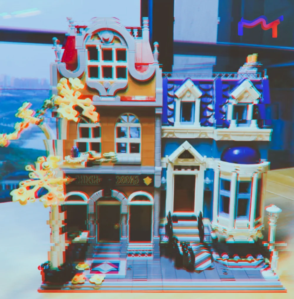 2026 New Hot Toys 2504pcs Street View Downtown Book-shop Modular Buildings Building Block Puzzle Model Birthday Ornament Gift - view 3