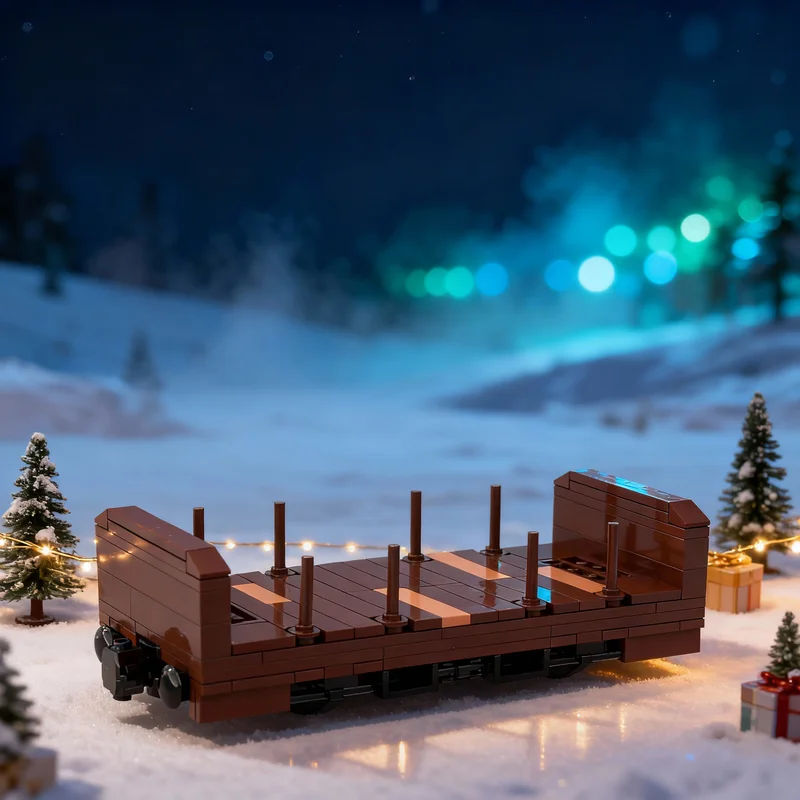 

186pcs MOC Train Wood Wagon Model Building Blocks Architecture Assemble DIY Christmas Gifts Idea Education Toy Creative Brick