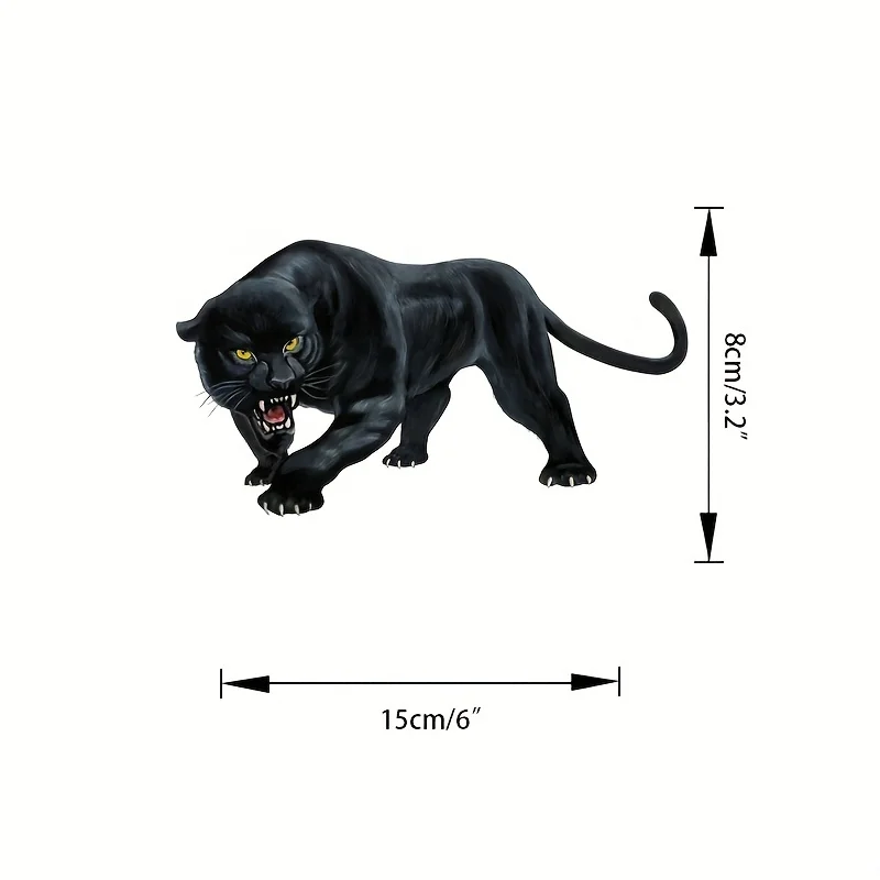 1pc Black Panther Roaring Car Stickers Animal Decals for Automobile Body Bumper Window Funny Motorcycle Tank Creative Decoration