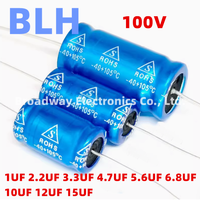 5PCS High Pitched Speaker Infinite Axial Capacitor Divider Capacitor NP 100V 1UF 2.2UF 3.3UF 4.7UF 5.6UF 6.8UF 10UF 12UF 15UF