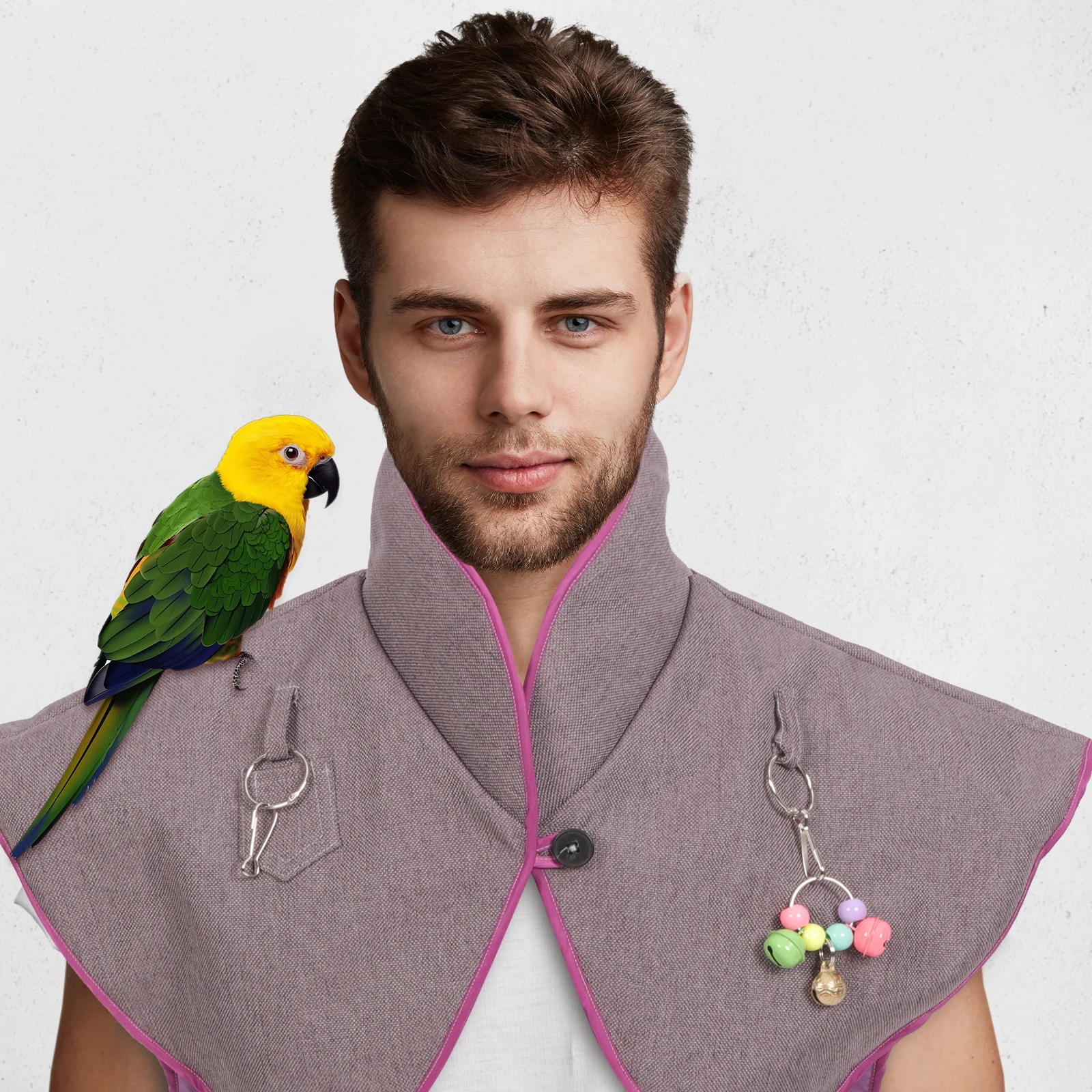 

Durable Bird Shoulder Protector Shawl Purple Anti Scratch Bite Proof Parrot Training Cape Pet Care Accessories