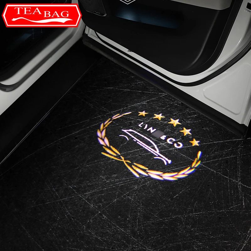 For Lynk&Co 01 05 Car Door Logo Light Welcome Lamp Laser Light Wireless Lights Floor Lights Projector Lights Auto Accessories