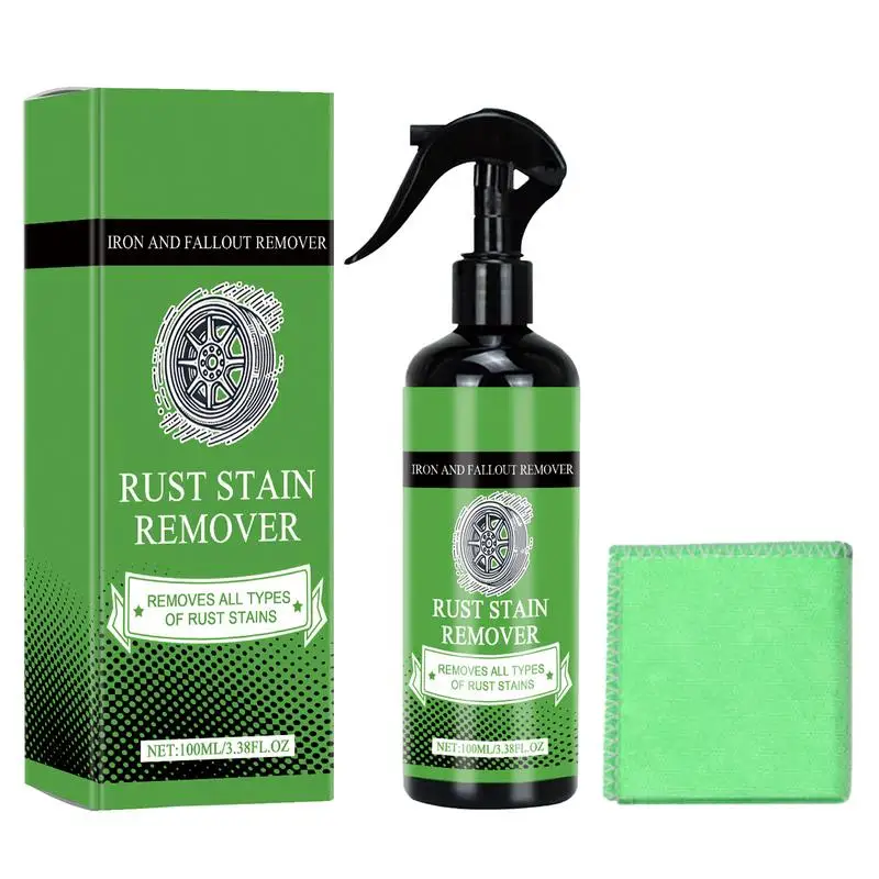 

Car Rust Remover 100ml Auto Rust Remover Spray With Towel Wheel Hub Refurbishment Cleaning Supplies For Vehicle Truck