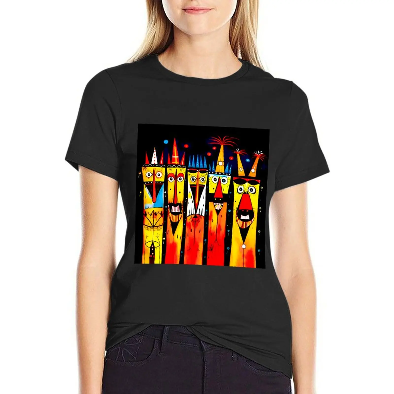 

Whimsical Dogs # 3” T-Shirt female anime korean fashion Women tops