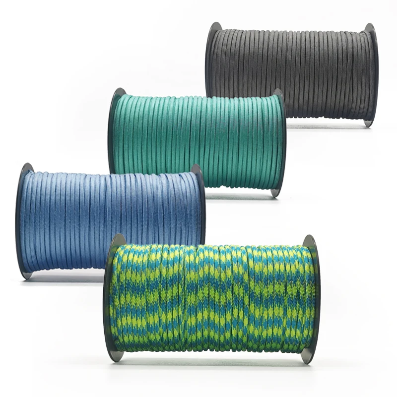 50/100M 7Core Umbrella Rope 550 4mm Outdoor Polyester Parachute Rope Camping Survival Umbrella Tent Bundled Clothesline