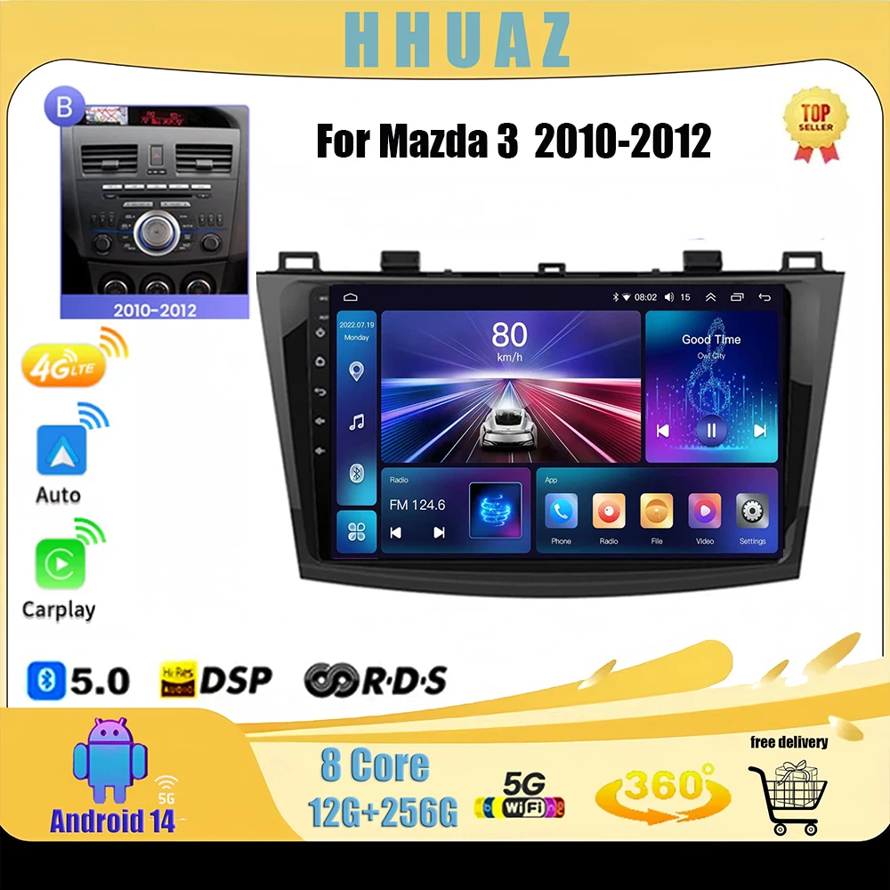 

Для Mazda 3 2004-2013 Core 4-ядерный Android автомобильный радиоприемник мультимедийный видеоплеер GPS BT Carplay авто стерео 2din Wi-Fi головное устройство