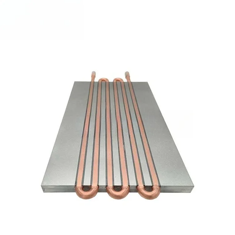Water-cooled block Aluminum 240mm 250mm Copper tube Liquid-cooled cold plate Winding radiator 45mm