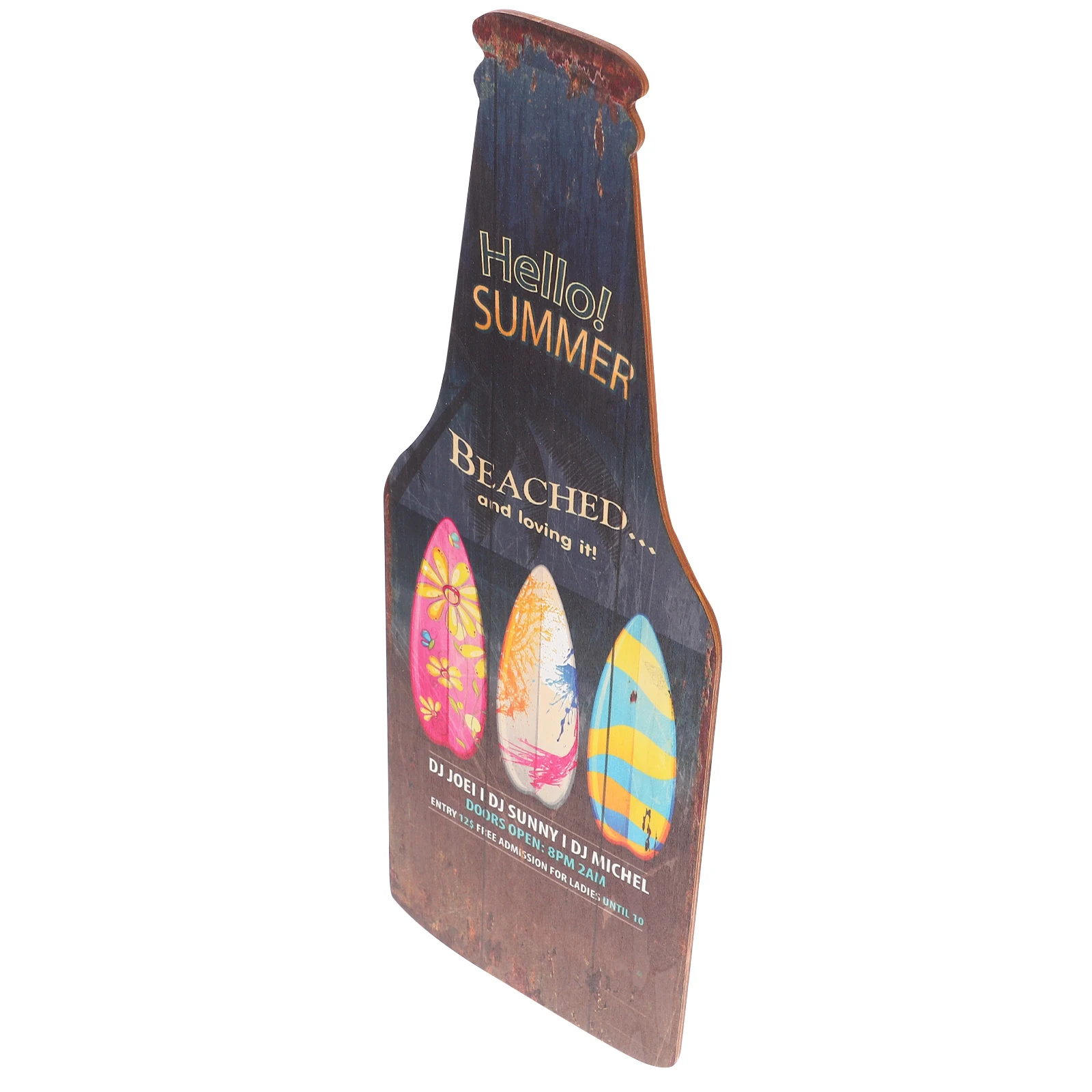 

Wooden Hanging Bottle Beach Hanging Pendant Hawaiian Pendant Design Home Beach Party Decorations Vintage Plaque