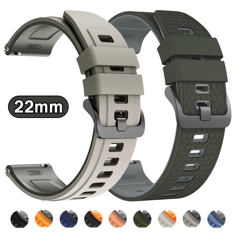 Bandas de silicona de 22mm para Fossil 5 LTE 45mm/6 5 5E 44mm correa deportiva para Fossil Gen 5 Carlyle HR Julianna Garrett reemplazar pulsera