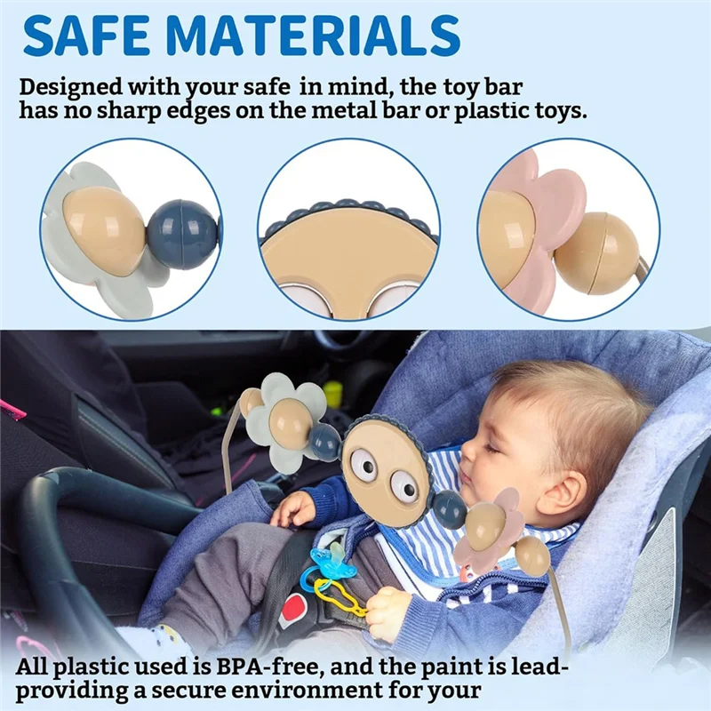 FBIL-For Babies Bouncer Accessory Baby Bouncer Stroller Arch Googly Eyes For Babies Car Seat With Music-Easy Installation