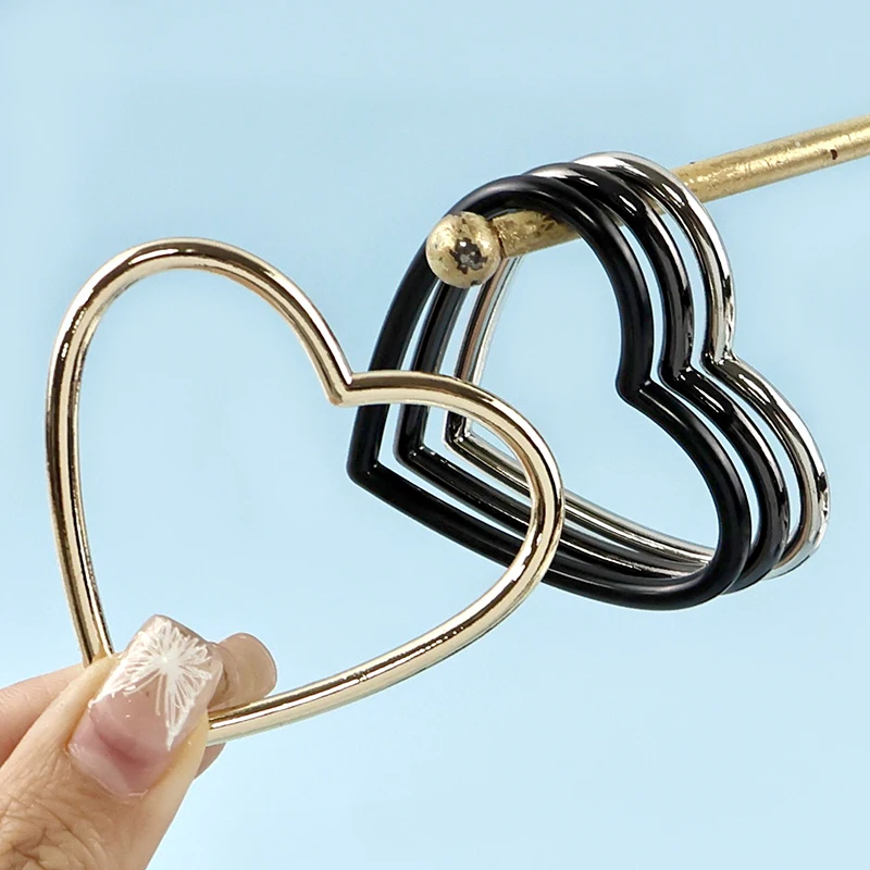 10/20Pcs 20-40mm Heart O Ring Crochet Hook Bag Oval Carabiner Hang Rings Connector Metal Buckles Webbing Belt Loop Decor Button