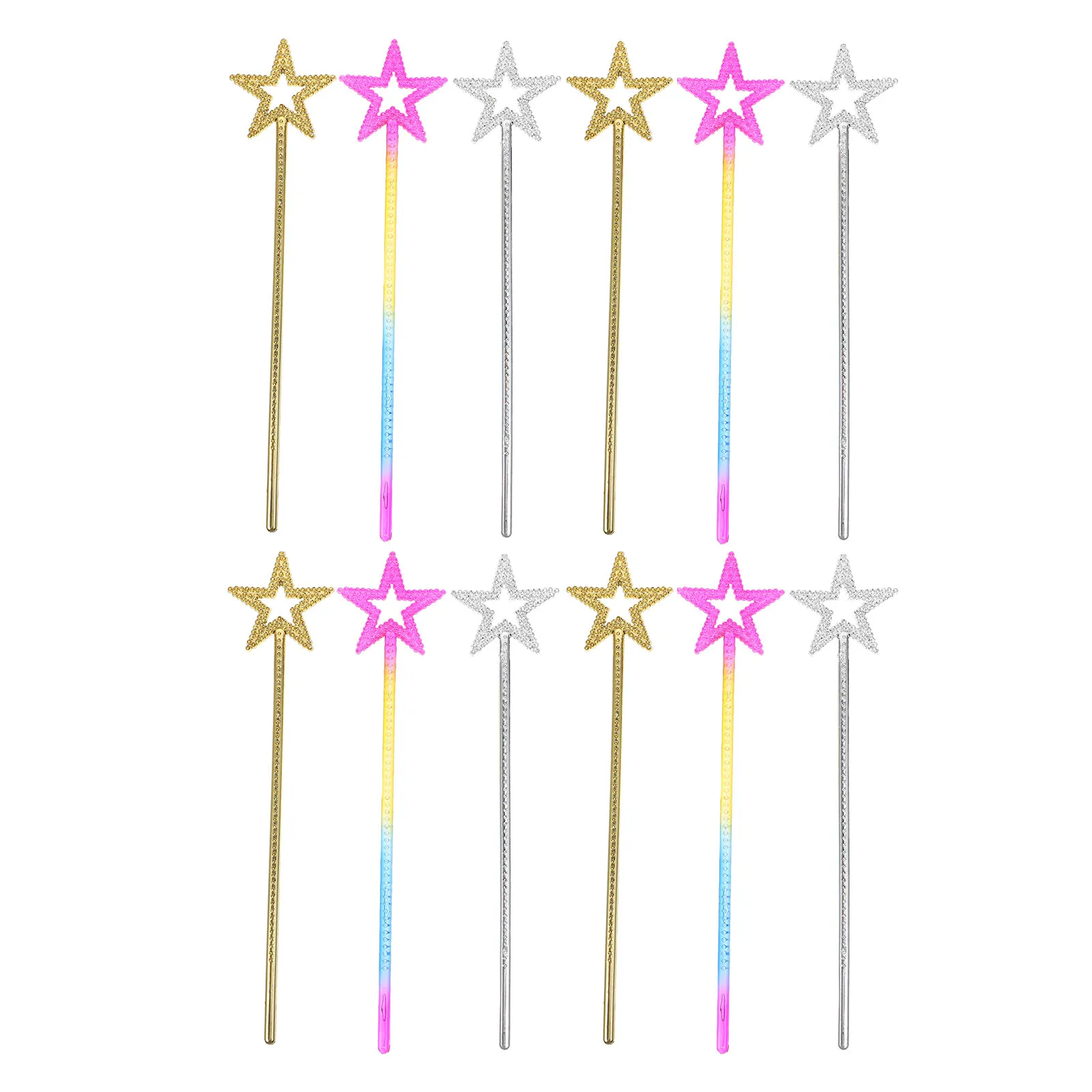 1 Set Five-Pointed Star Fairy Wand For Halloween Party Cosplay Stage Pretend Play Costume Accessory Gift