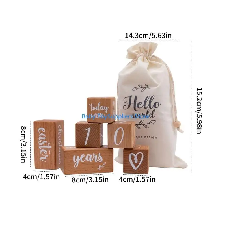 أقلام تحديد معالم خشبية متعددة الوظائف R1WF لتوثيق عمر حديثي الولادة وإنشاء تذكار للصور الفوتوغرافية