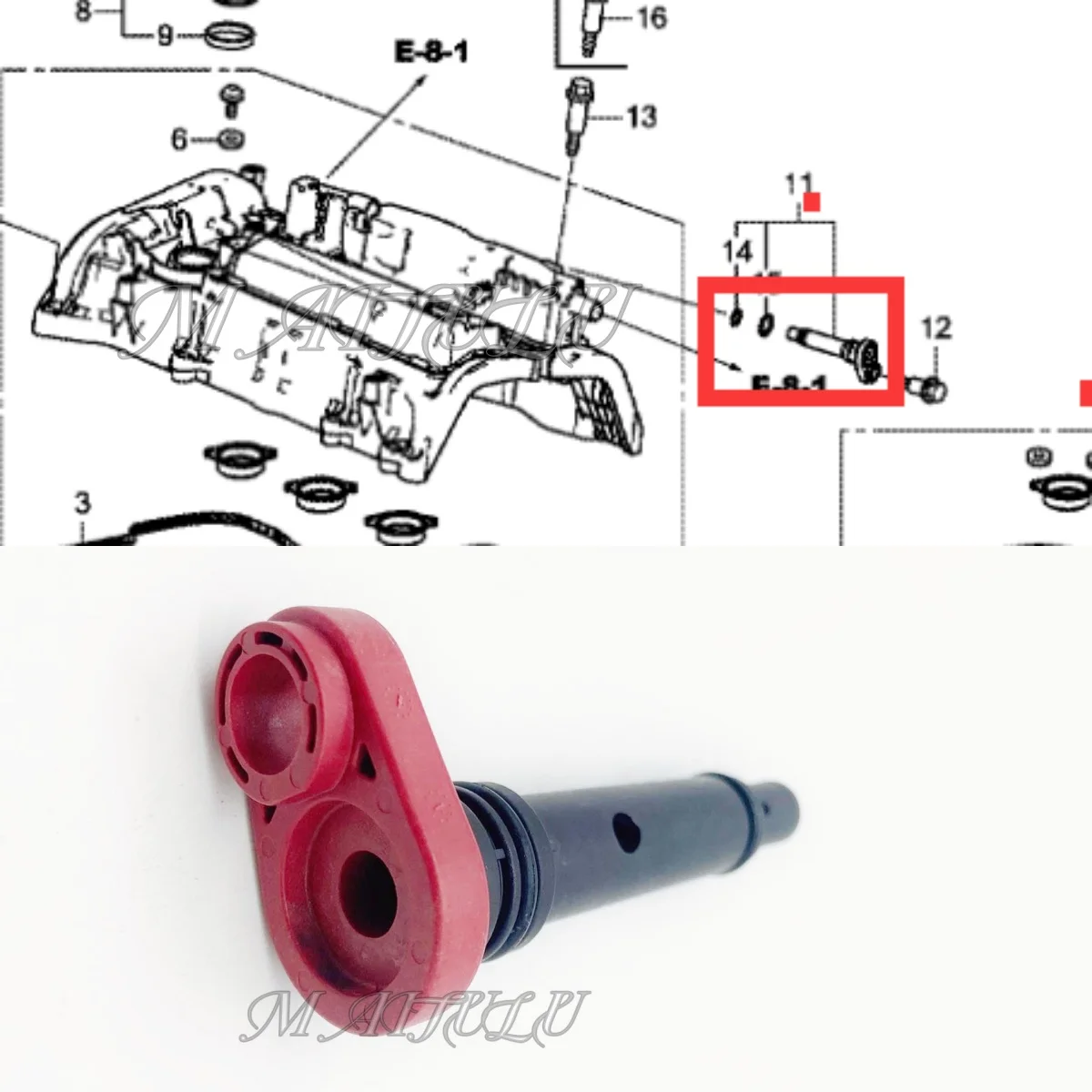 

For Honda CR-V Acura TLX-L Odyssey crankcase ventilation valve PCV exhaust Check valve 17130-5A2-A01 auto parts