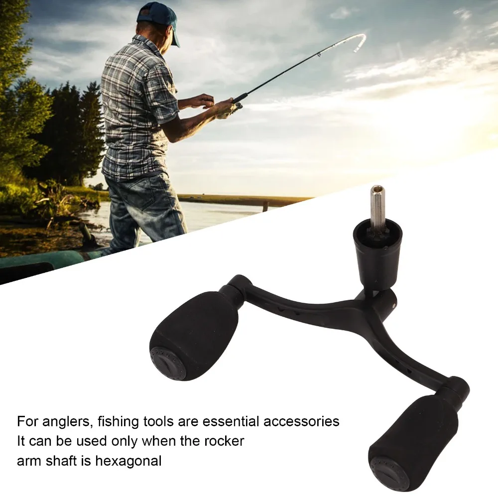 Carrete de pesca doble manivela ligero negro mate de aluminio - imagen 3