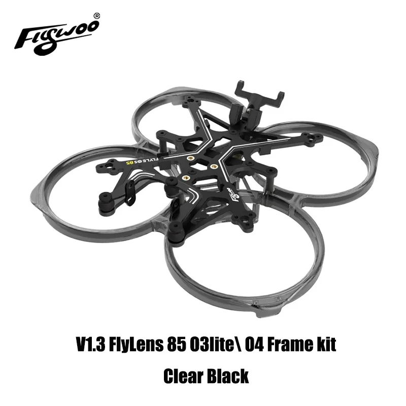 Flywoo FlyLens 85 V1.3 Black frame kit for DJI O3 Lite / O4 Lite