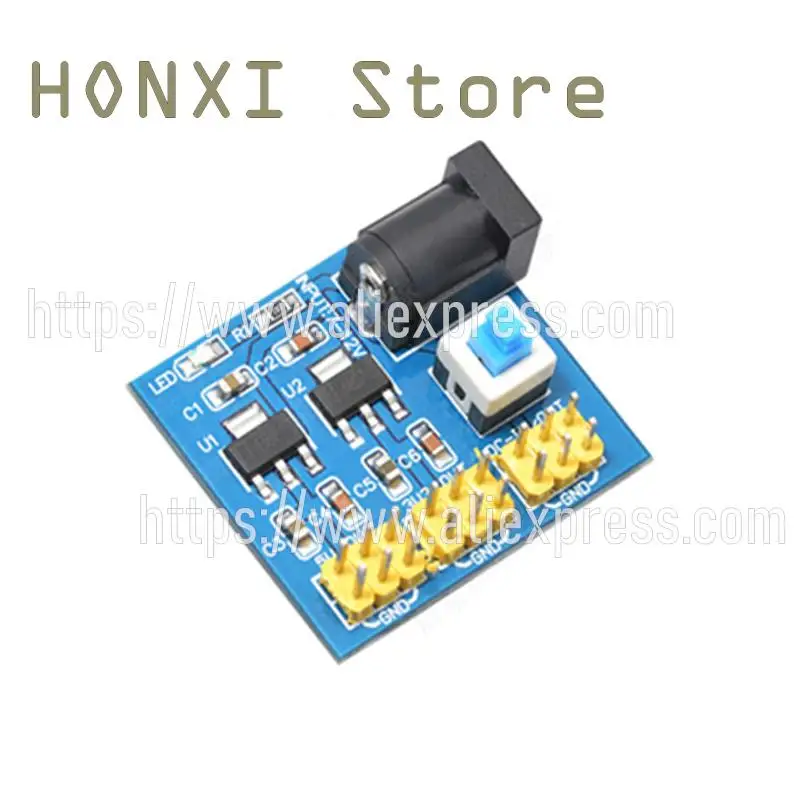 2PCS Power supply module 11V multiplexed output voltage of 3.3V to 5V DC conversion module, DC 12V to 3.3V to 5V