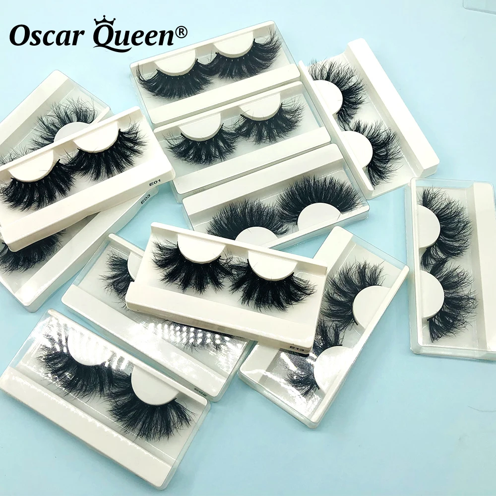 

5D 3D Beauty 22-25MM Messy Fluffy Mink Lashes Styles Extension Natural Dramatic Handmade False Eyelashes Wholesale Maquillaje