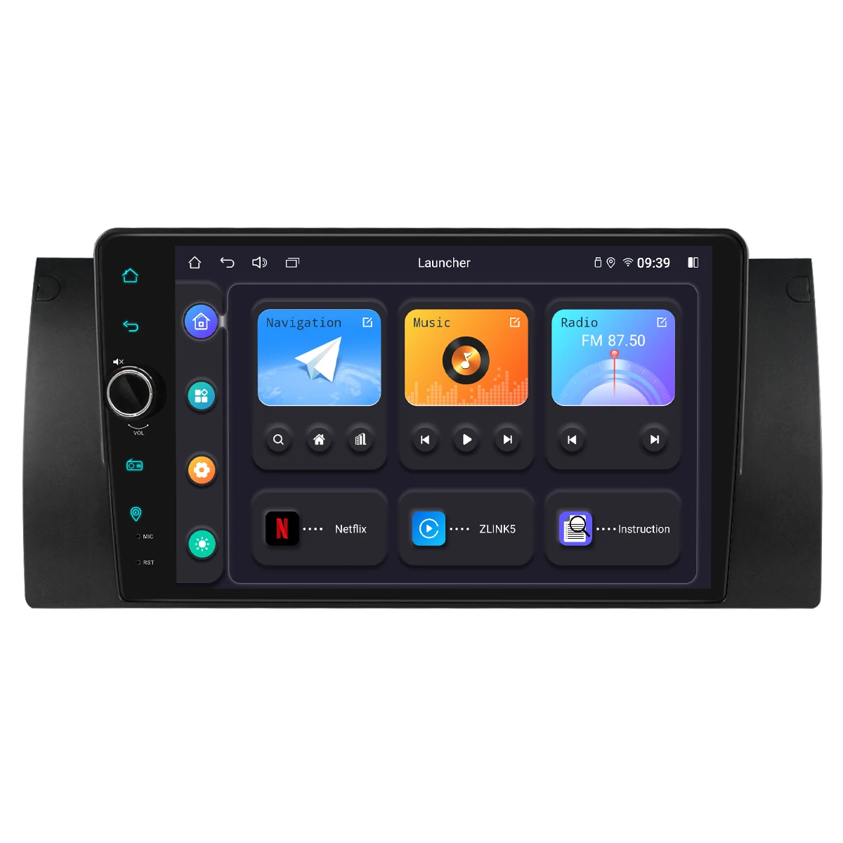 9 Inch Car Music System Car Stereo Radio Multimedia Player For BMW 5 Series E39 X5 E53 1999-2006 Built-in Carplay Android Auto