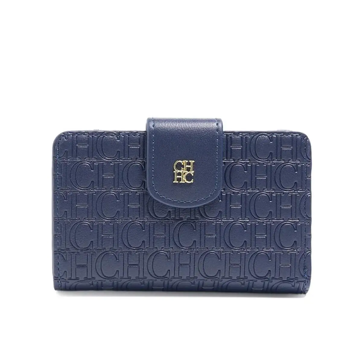 Blue Wallet Solid Color Luxury Brand Letter Print Style Women's Card Holder Sophisticated Simple Women's Stylish Short Wallet