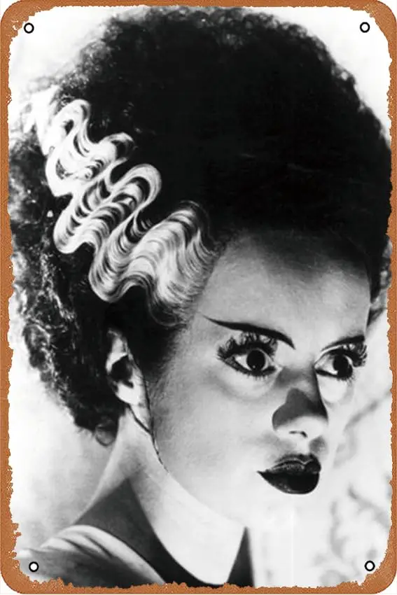 The Bride of Frankenstein, 1935 Vintage Retro Metal Tin Sign Home Bar Kitchen Farmhouse Home Decor Signs Gifts , 