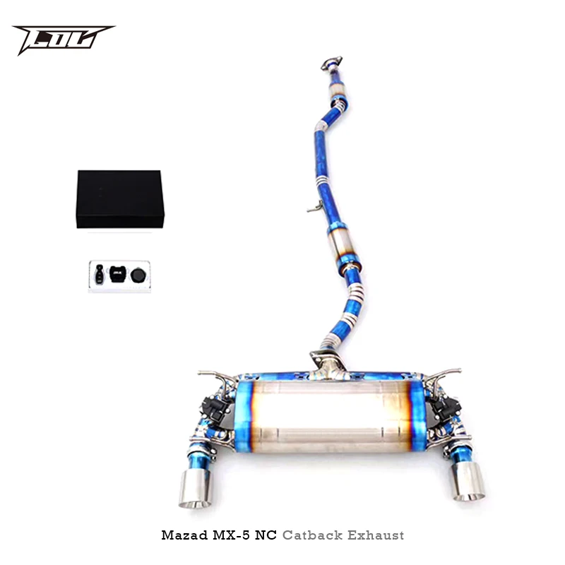 COC أحدث نوع أنظمة العادم Catback لمازدا MX-5 NC 2.0 2009-2014 سبائك التيتانيوم صمام العادم التحكم في أنبوب العادم