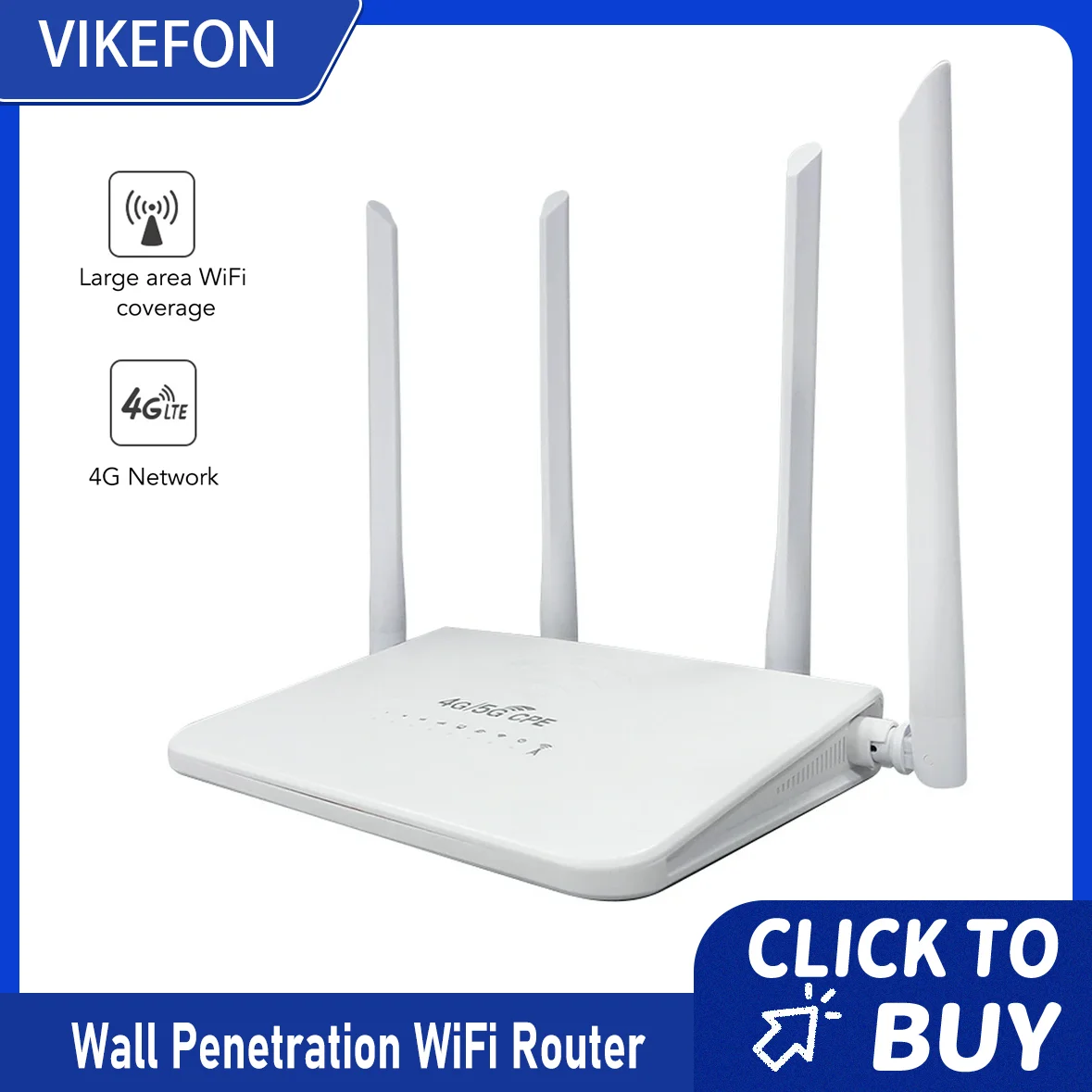 

4G LTE Wireless WiFi 6 Efficient Wall Penetration Router 2.4GHz 300Mbps WiFi Router Repeater With Antenna With Sim Card Slot