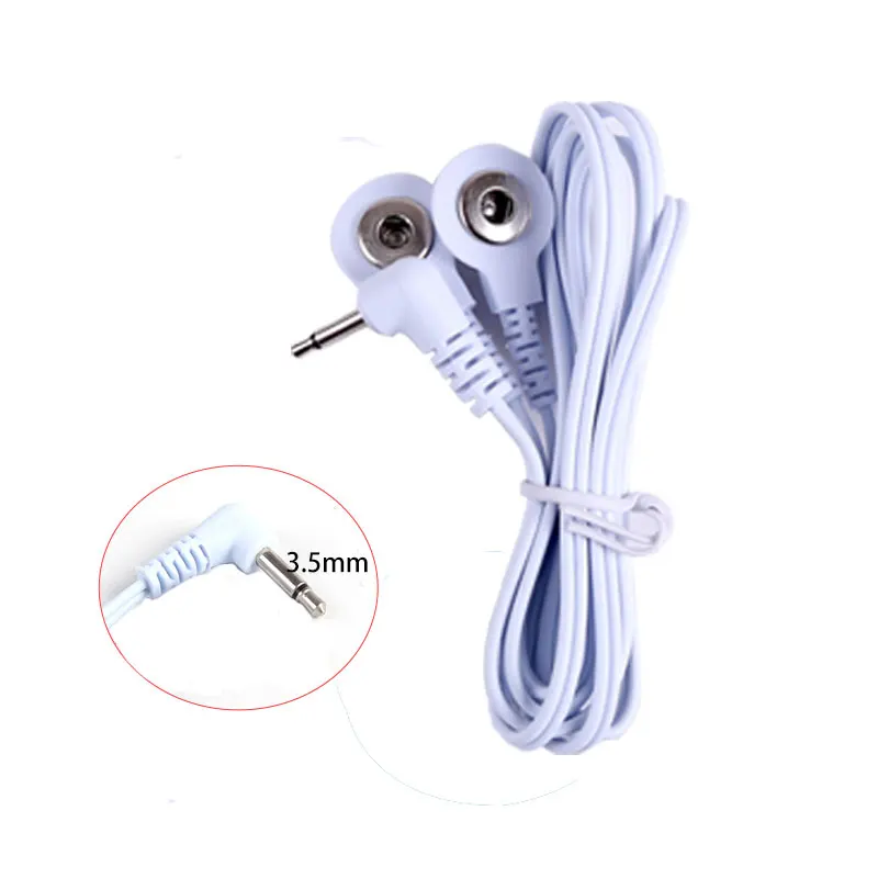 2 Way Machine Massager Button Cable Electrode Electrode PadsStandard Connection Massage for TENS Unit Lead Wires Cables