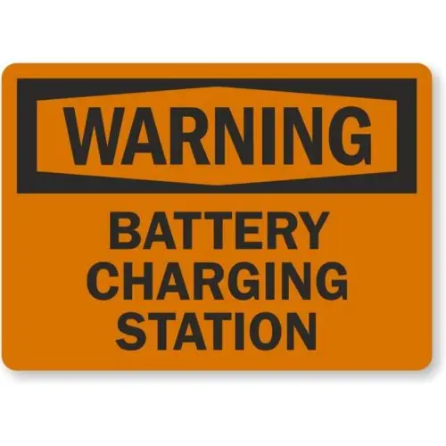 Battery Charging Station No Smoking Ansi Caution Aluminum Weatherproof Sign