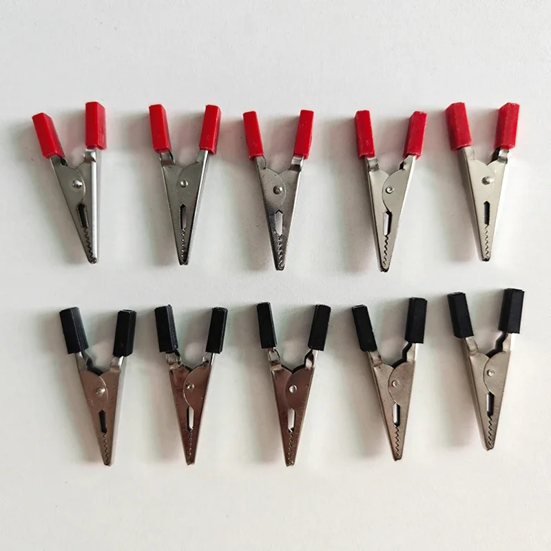 10 Pieces Metal Alligator Clips Test Clips, Electronic Product Test Clips With Screws And Solder Ports, Electrician Wire Clips