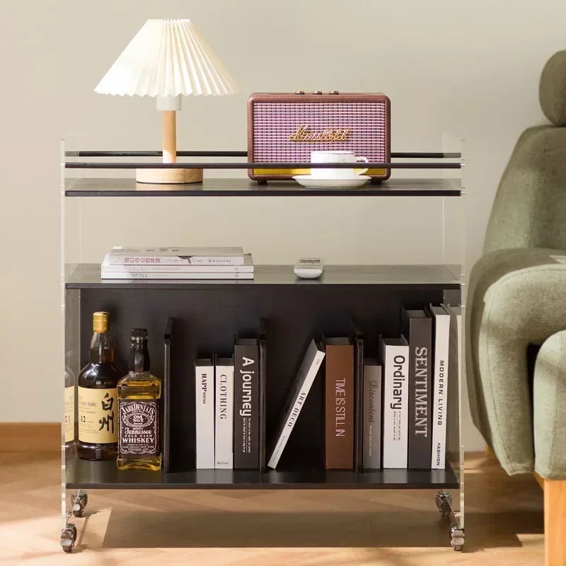 

Modern Creative sofa side table bedside shelf trolley simple ins movable small apartment coffee table