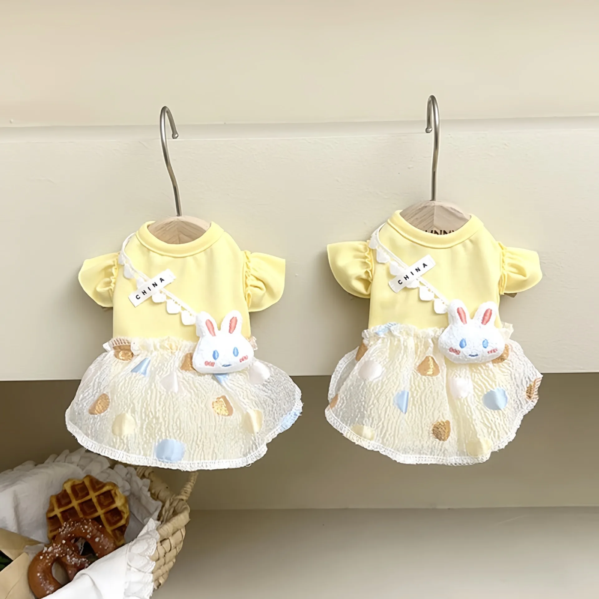 Little Rabbit Backpack Pet Dress Dog Cartoon Clothes Summer Small and Medium-sized Dog Princess Skirt Pet Supplies view 6