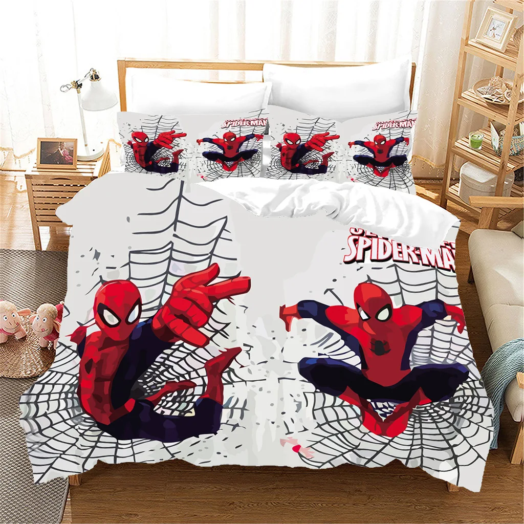 

Новый комплект постельного белья супергероя S-Spiderman, пододеяльник с наволочками, 2/3 шт., пододеяльник для детей и взрослых, одинарный, двойной, большой