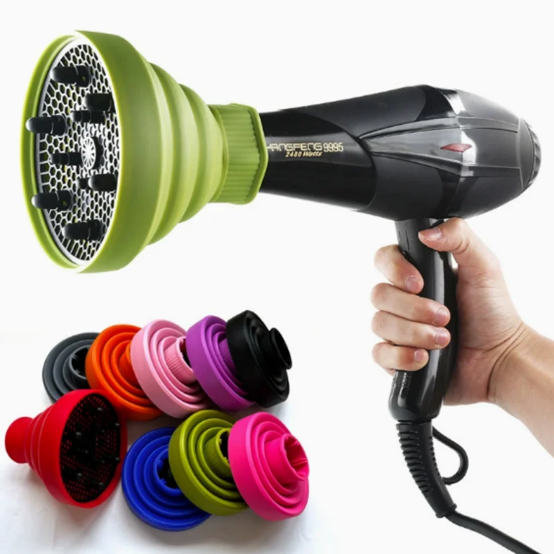 Universal Silicone Hairdryer Diffuser Cover Scalable Hair Drying Tool with Temperature Resistant Dispersing for Salon