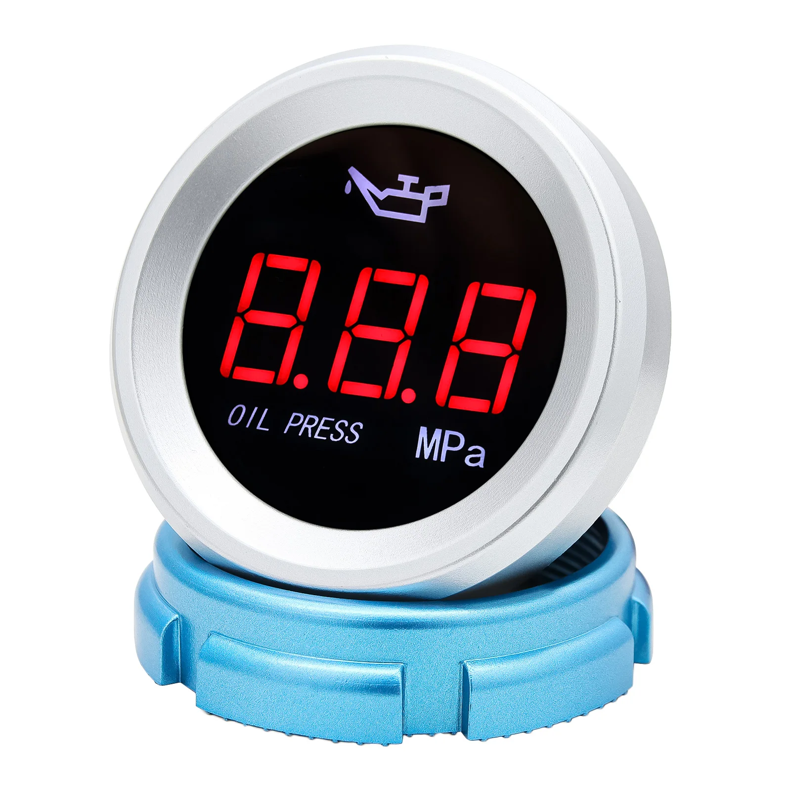 52mm Wassertemperaturanzeige Auto Digital Meter LED-Anzeige Kraftstoffstandsanzeige Voltmeter Öldruckmesser mit Alarmfunktion – Detail 2