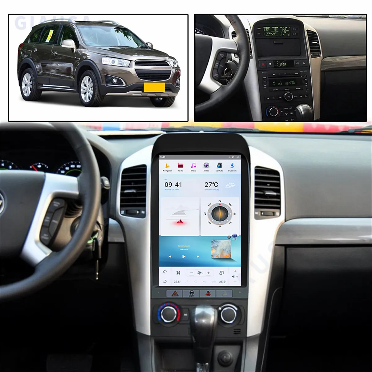 

Автомагнитола на Android 12 для Chevrolet Captiva 2008-2012 Carplay, мультимедийный проигрыватель с экраном Tesla, GPS, Navig, головное устройство DSP