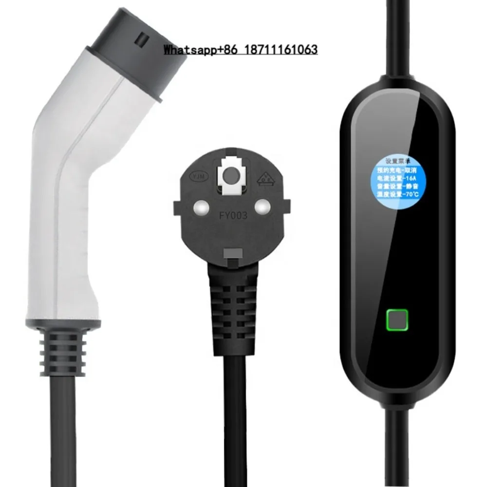 DIBOEV 7.4 KW 32 Amp Level 2 Electric Vehicle Charger Point EU Car EV Portable Charger Type 2 Single Phase 32A 7KW EV Charger