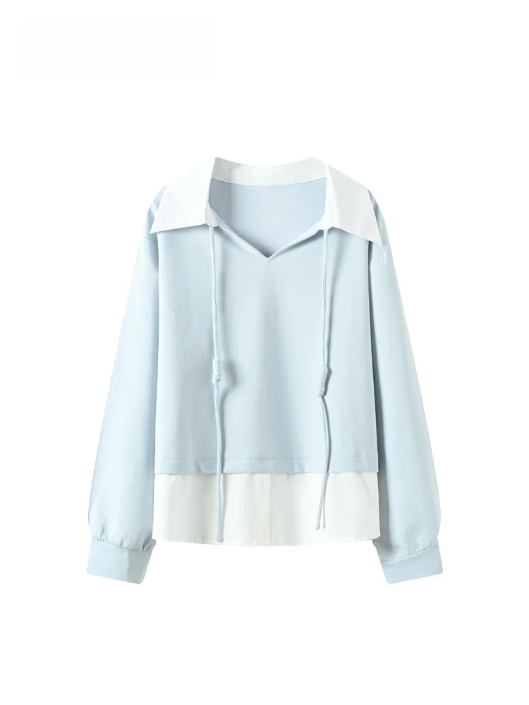 

Loose Long Sve Ne Sweatirt for plus Size Women Casual Comfortable Breathable Autumn Faion College Sle Top
