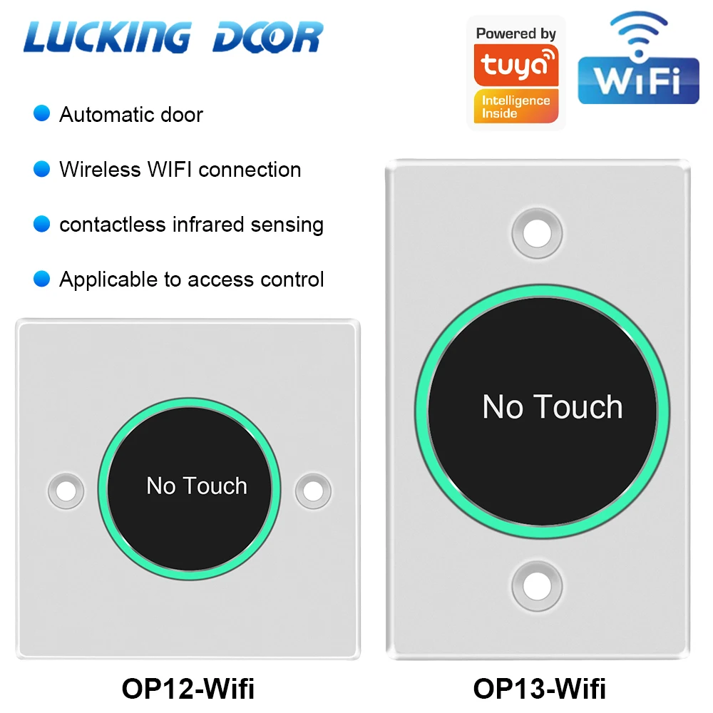 Support Tuya App Access Control Door Switch Exit Button Notouch Gate Open Mobile Phone Remote Control Touchless Induction Switch
