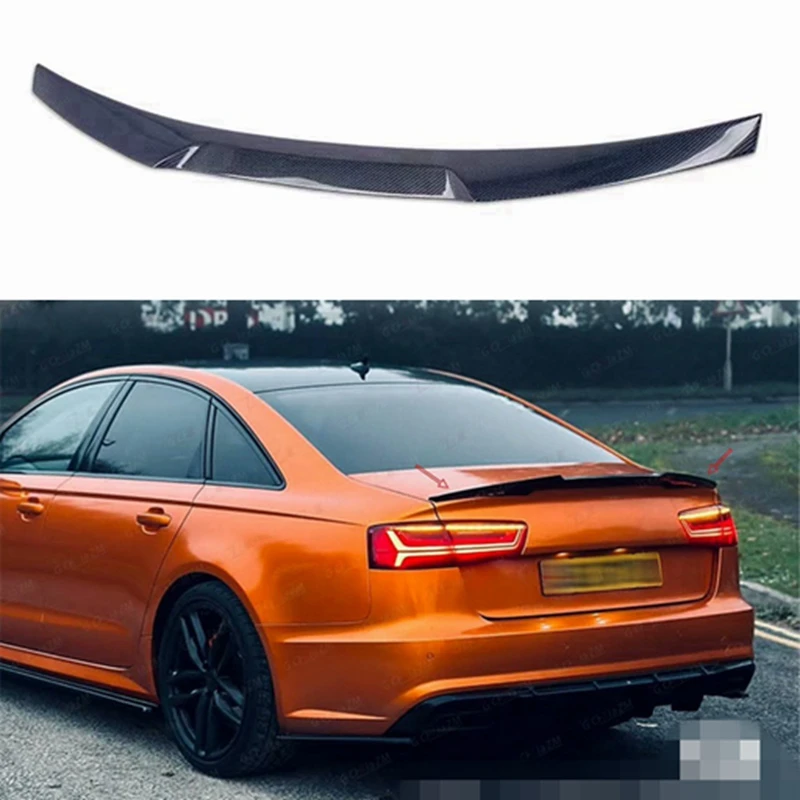 

For Audi A6 C7 M4 Style Spoiler Carbon Fiber / Forged Carbon Rear Spoiler Trunk Wing M4 2012 2013 2014 2015 2016
