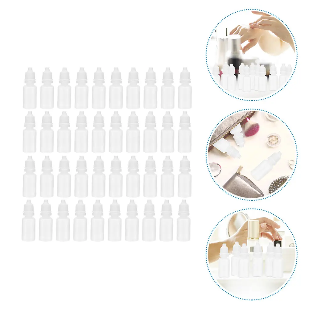 

60 Pcs Eye Drop Bottle PE Material Dropper Bottles Travel Squeezable Drops Pet Droppers for Liquids Empty Squeeze Sub-assembly