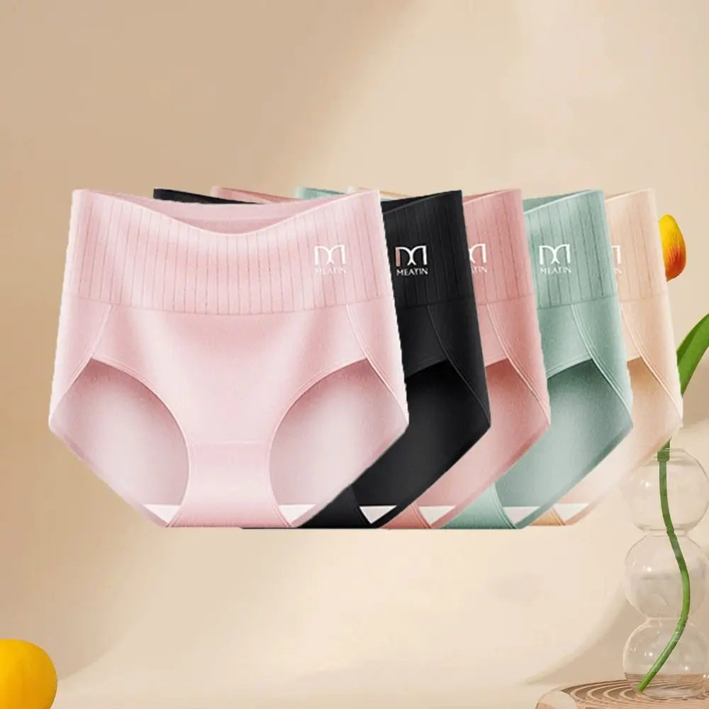 

Fashion High Waist Seamless Briefs Tummy Control Cotton Crotch Underwear Women Plus Size Lingerie Butt Lifter Underpants Ladies