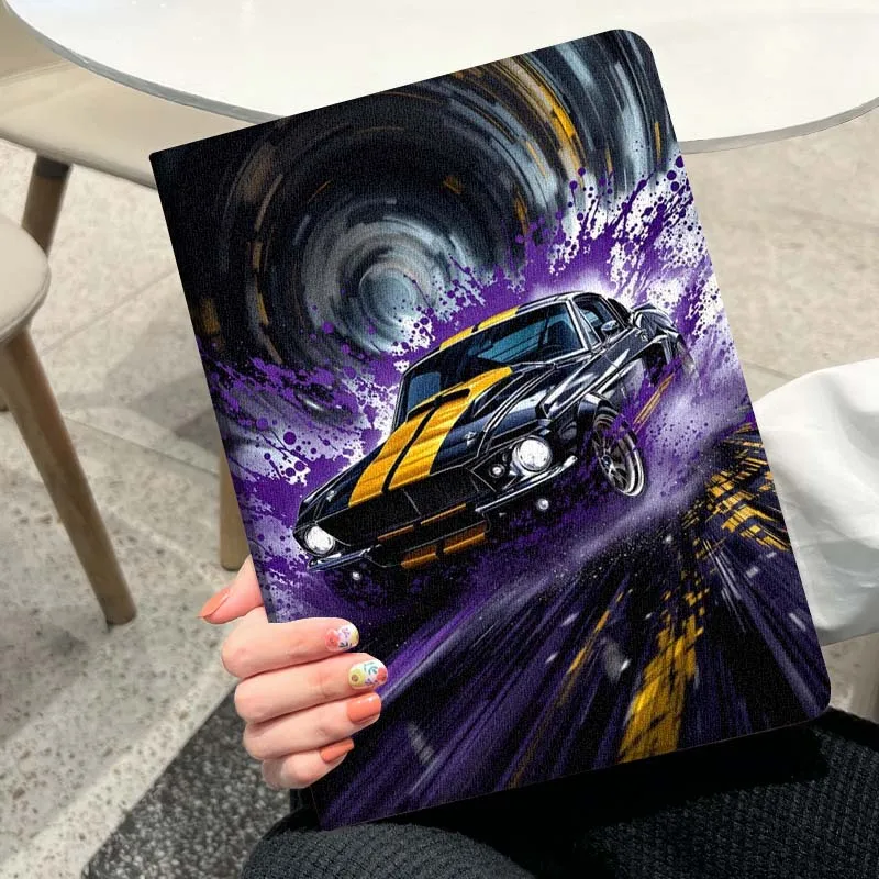 

Creative Sports Car Pattern For Oppo Pad X SE 4 3 11 13.2 11.61 11.4 10.36 Pro 2 Air2 2025 Silk Pattern Soft Tablet Case
