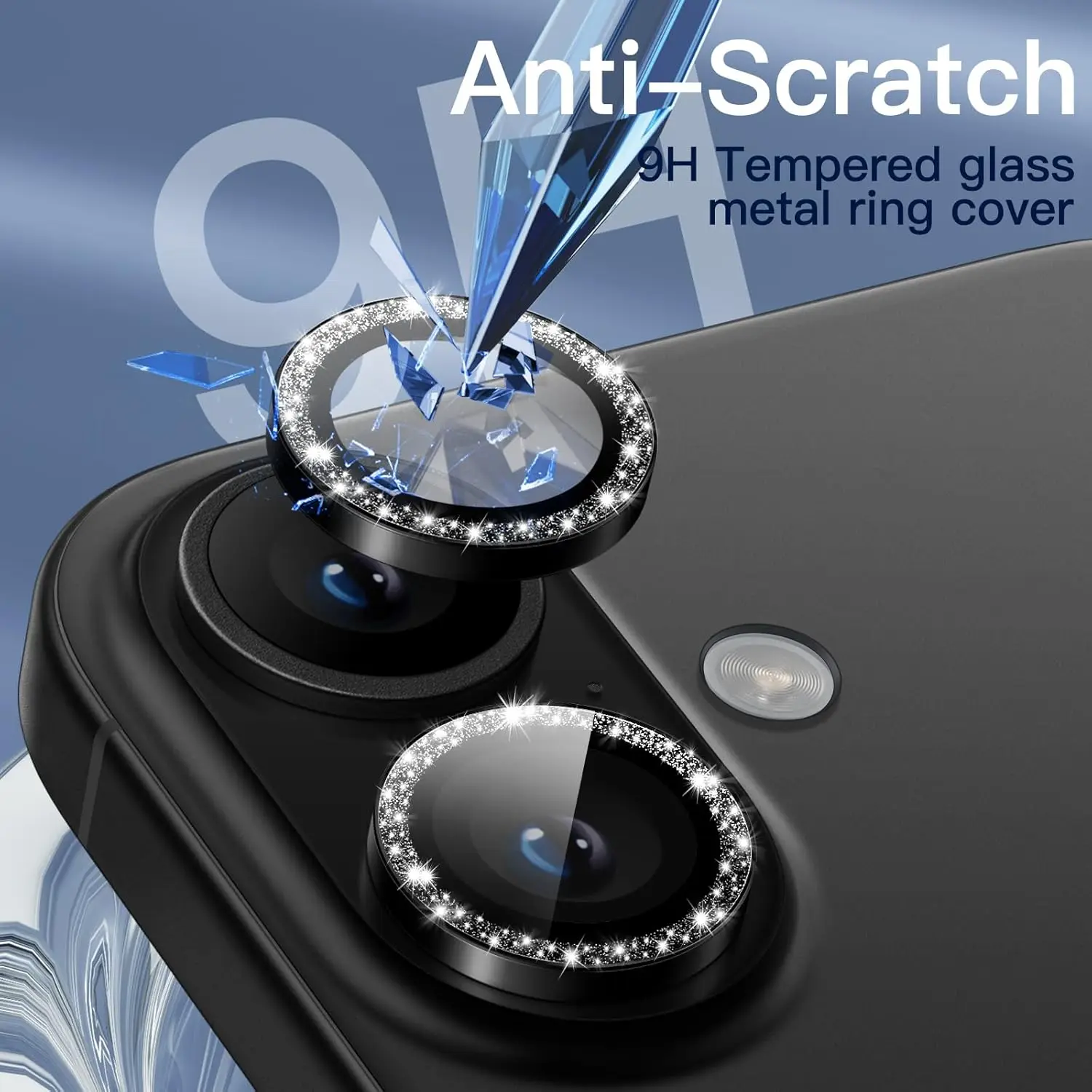 1-3Pcs Bling Glitter Camera Lens Protector Cover For IPhone 16 17Pro Max 15 Plus 14 13 Mini 17 Protection Accessories