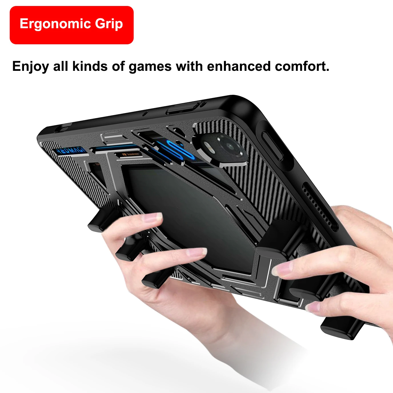 Image of Stoßdämpfende TPU-Gaming-Hülle für REDMAGIC Astra 2, kühlender, hohler Rückenschutz, tragbare Handheld-Spielkonsolenabdeckung