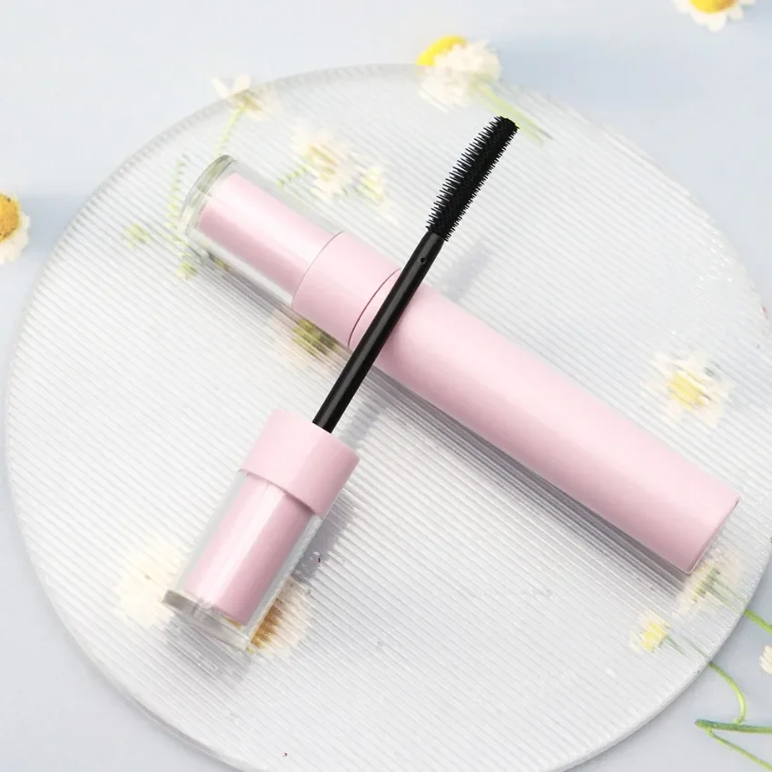 Private Label Thick Mascara Long Lasting Waterproof Lengthening Natural Quick Dry Makeup Custom Logo Wholesale Vegan Pink Tube