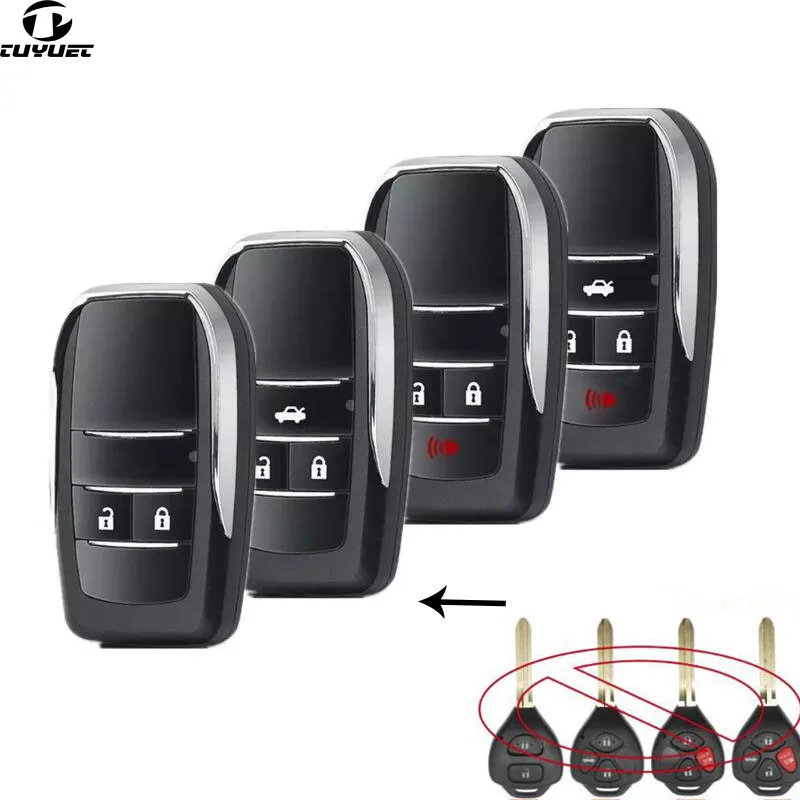 Blank Key Shell  Modified Flip Folding Remote Key Shell For Toyota RAV4 Wish Camry Hiac Corolla Hilux Fortuner