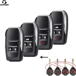 Blank Key Shell  Modified Flip Folding Remote Key Shell For Toyota RAV4 Wish Camry Hiac Corolla Hilux Fortuner